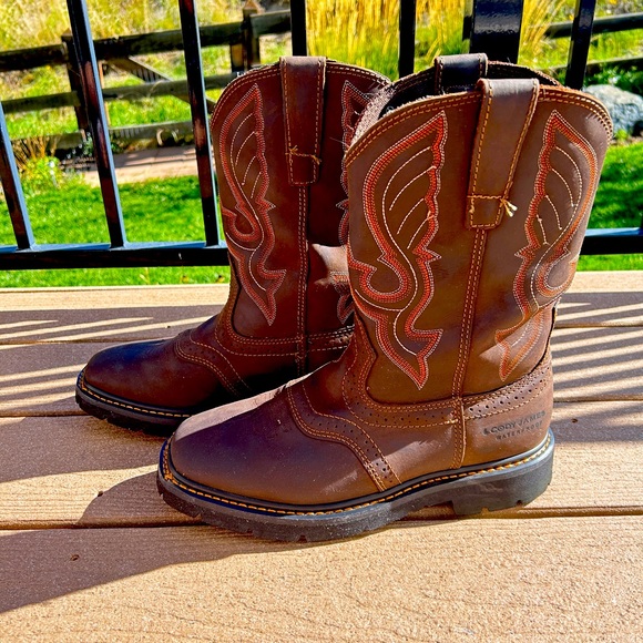 Cody James Men's Western Pull On Work Boots - Round Toe NWOT - Picture 7 of 9